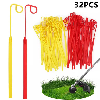 32Pcs for Aero-Flex Lawn Mower Yellow+Red Flexible Line Blades Grass Trimmer Parts, TLA-01 / TLA-02