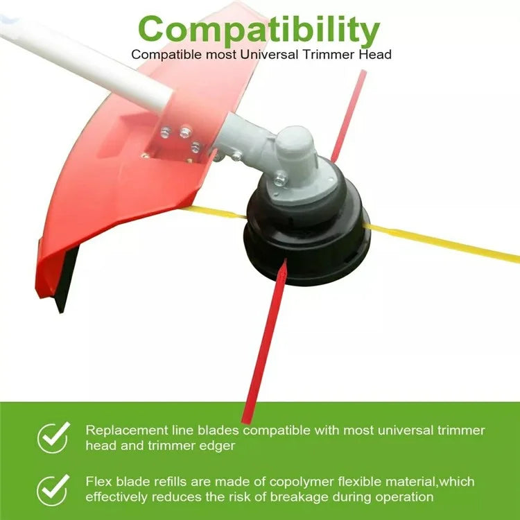 32Pcs for Aero-Flex Lawn Mower Yellow+Red Flexible Line Blades Grass Trimmer Parts, TLA-01 / TLA-02