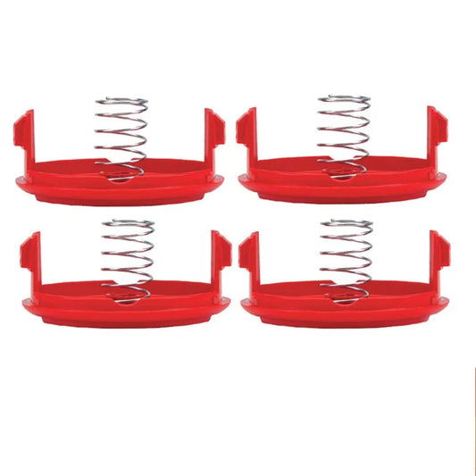 For Craftsman 4 ABS Spool Caps + 4 Metal Springs Lawn Mower Replacement Parts, CMZST120SC