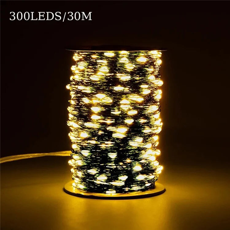 30m 300 Leds 8 Modes IP44 Waterproof Copper Wire String Light Outdoor Decoration
