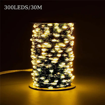 30m 300 Leds 8 Modes IP44 Waterproof Copper Wire String Light Outdoor Decoration