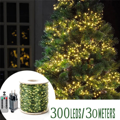 30m 300 Leds 8 Modes IP44 Waterproof Copper Wire String Light Outdoor Decoration
