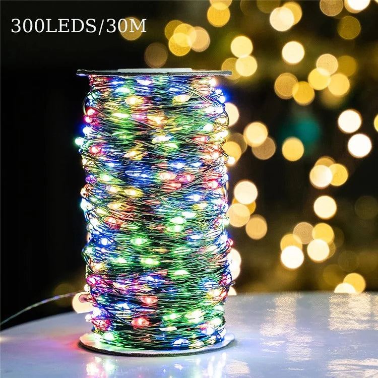 30m 300 Leds 8 Modes IP44 Waterproof Copper Wire String Light Outdoor Decoration