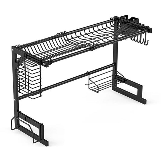 001- ZJ-LSJ1 75cm Dish Drainer Rack Single Layer Cutlery Dish Drying Rack for Kitchen Counter