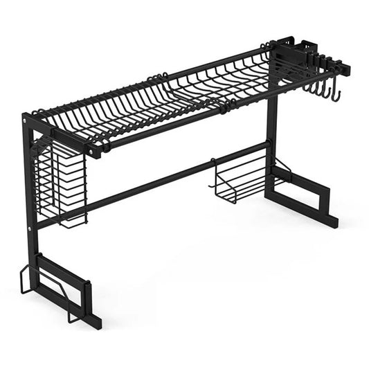 001- ZJ-LSJ1 85cm Kitchen Counter Dish Drainer Rack Utensil Holder Over Sink Dish Drying Rack