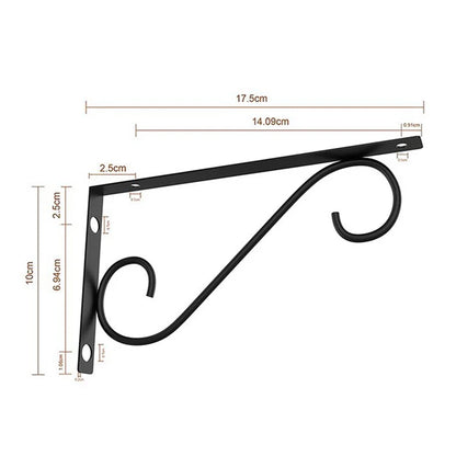 001-ZJ-MJ1 3-Tier Wooden Storage Shelf Wall-Mounted Metal Storage Holder, Multilayer Plant Stand