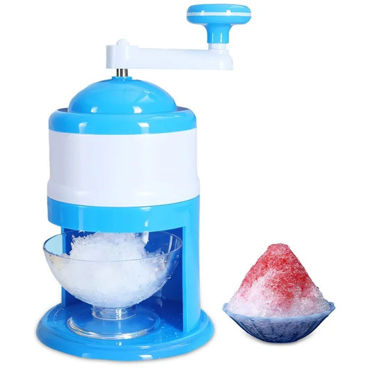 Home Mini Manual Snow Cone Hand Crank Ice Crusher Grinding Machine (BPA-Free, No FDA Certified)