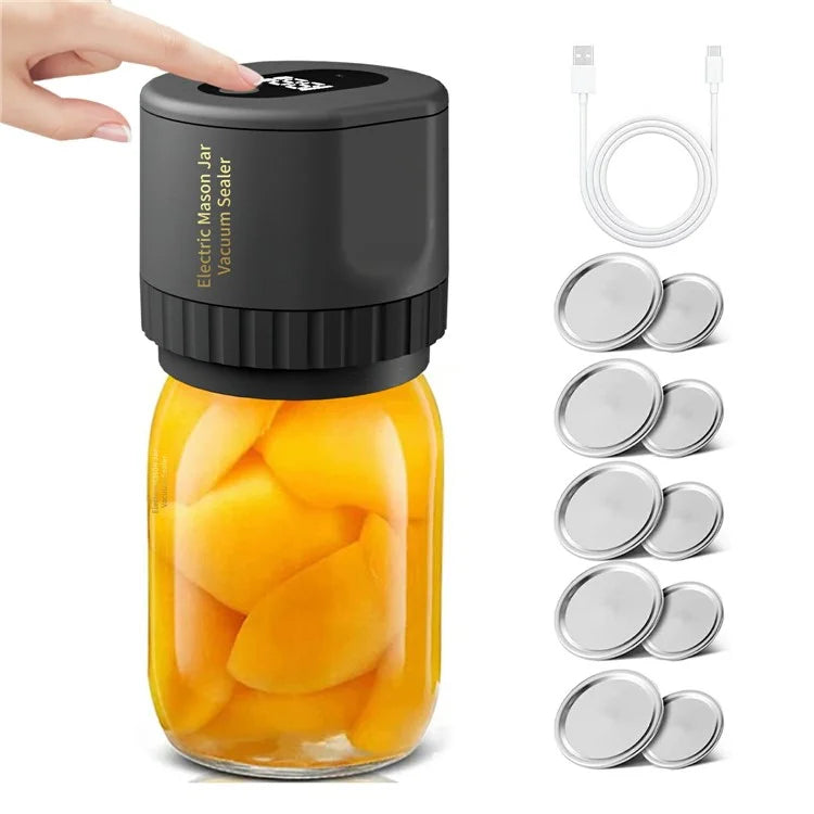 KZ-80 Digital Display Electric Mason Jar Vacuum Sealer Automatic Sealing Machine, Standard Version