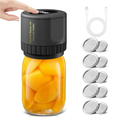 KZ-80 Digital Display Electric Mason Jar Vacuum Sealer Automatic Sealing Machine, Standard Version