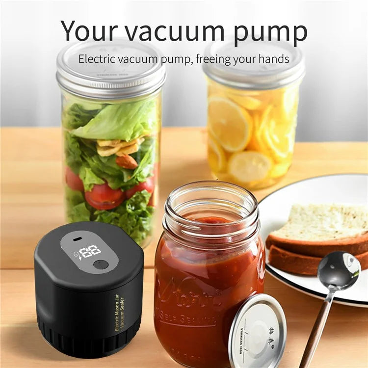 KZ-80 Digital Display Electric Mason Jar Vacuum Sealer Automatic Sealing Machine, Standard Version