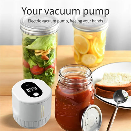 KZ-80 Digital Display Electric Mason Jar Vacuum Sealer Automatic Sealing Machine, Standard Version