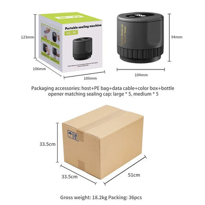KZ-80S Digital Display Electric Mason Jar Vacuum Sealer Fully Automatic Sealing Machine