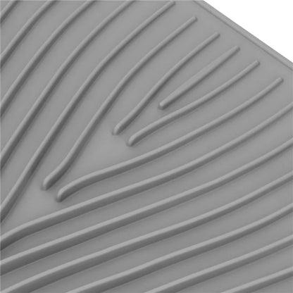 40x30cm Silicone Dish Drying Mat with Drain Lip, Heat-Resistant Dish Draining Mat