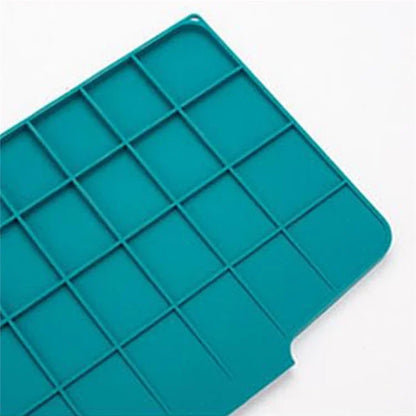 40x30cm Silicone Dish Drying Mat with Drain Lip, Heat-Resistant Dish Draining Mat