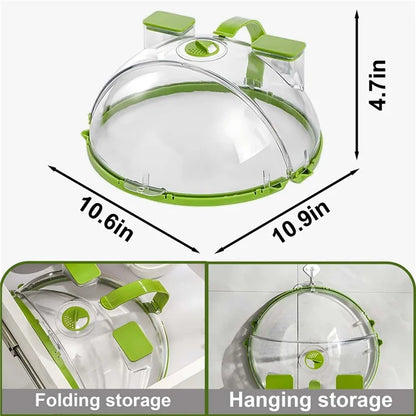 Microwave Splatter Cover with Dual Water Steamer Clear Microwave Plate Cover Lid Dish Bowl Cover