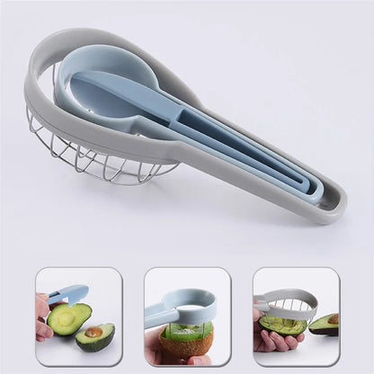 3-in-1 Avocado Slicer Kiwi Fruit Separator Dicing Corer Fruit Separation Tool (BPA Free, No FDA Certificate)