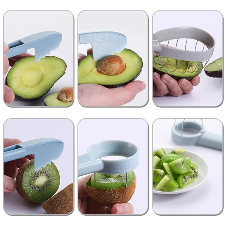 3-in-1 Avocado Slicer Kiwi Fruit Separator Dicing Corer Fruit Separation Tool (BPA Free, No FDA Certificate)