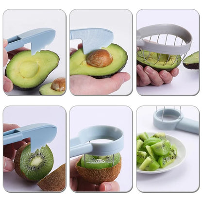 3-in-1 Avocado Slicer Kiwi Fruit Separator Dicing Corer Fruit Separation Tool (BPA Free, No FDA Certificate)