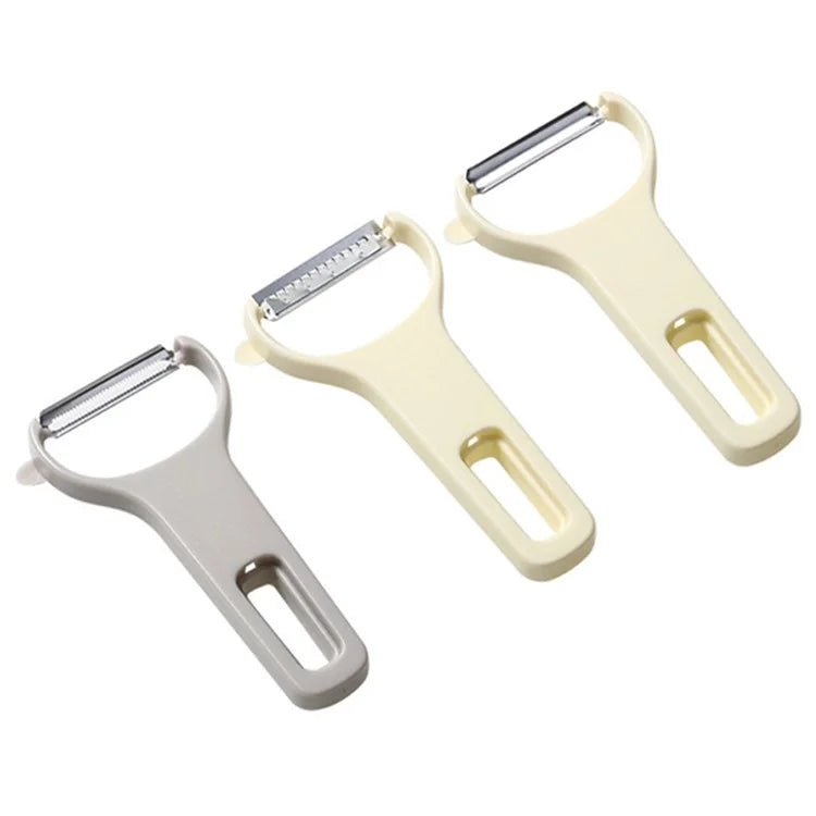 3Pcs / Set Y-shape Multifunctional Stainless Steel Vegetable Peeler Kitchen Fruit Potato Shredder (BPA Free, No FDA Certificate)
