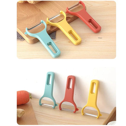 3Pcs / Set Y-shape Multifunctional Stainless Steel Vegetable Peeler Kitchen Fruit Potato Shredder (BPA Free, No FDA Certificate)