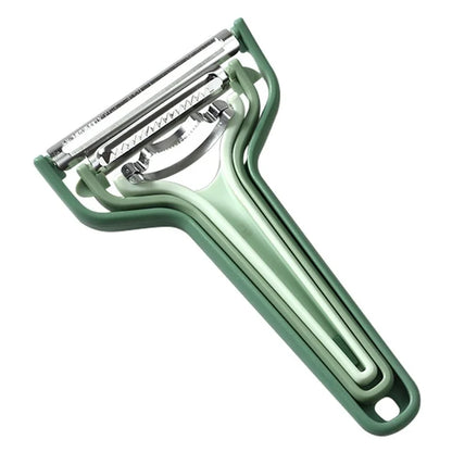 3Pcs / Set PP+Stainless Steel Melon Peeler Cabbage Shredder Multi-function Kitchen Tool (BPA Free, No FDA Certificate)