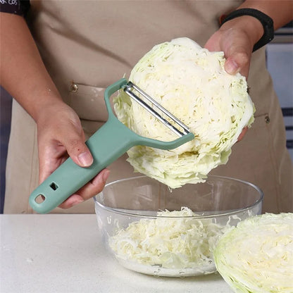 3Pcs / Set PP+Stainless Steel Melon Peeler Cabbage Shredder Multi-function Kitchen Tool (BPA Free, No FDA Certificate)