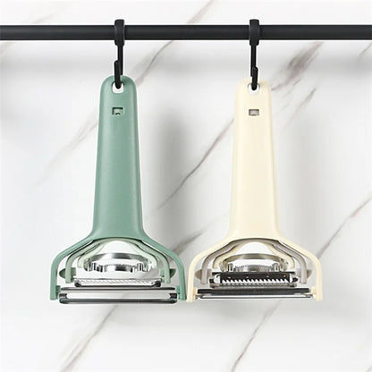 3Pcs / Set PP+Stainless Steel Melon Peeler Cabbage Shredder Multi-function Kitchen Tool (BPA Free, No FDA Certificate)