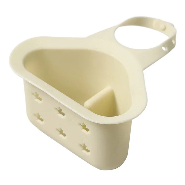 Kitchen Sink Drain Hanging Basket Faucet Sponge Wipe Brush Rag Triangle PP Storage Basket