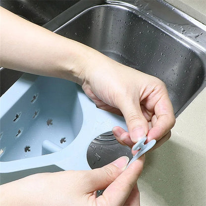 Kitchen Sink Drain Hanging Basket Faucet Sponge Wipe Brush Rag Triangle PP Storage Basket
