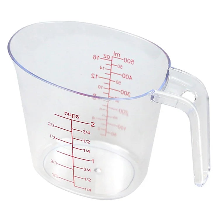 3Pcs / Set Measuring Cups Plastic Stackable Measuring Jugs with Handle Kitchen Tool (BPA Free, No FDA Certificate)