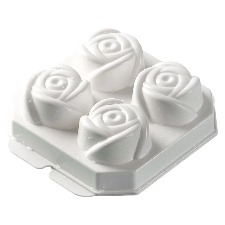 4 Cells Large Ice Ball Making Tray PP Frozen Ice Cube Mold for Whiskey Drink (BPA Free, No FDA Certificate)