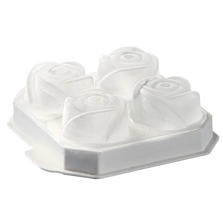 4 Cells Large Ice Ball Making Tray PP Frozen Ice Cube Mold for Whiskey Drink (BPA Free, No FDA Certificate)