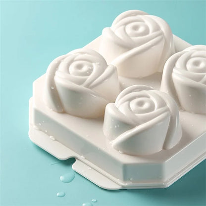 4 Cells Large Ice Ball Making Tray PP Frozen Ice Cube Mold for Whiskey Drink (BPA Free, No FDA Certificate)