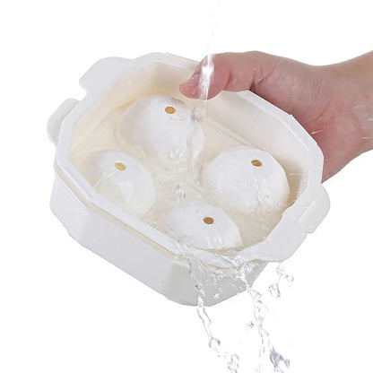 4 Cells Large Ice Ball Making Tray PP Frozen Ice Cube Mold for Whiskey Drink (BPA Free, No FDA Certificate)