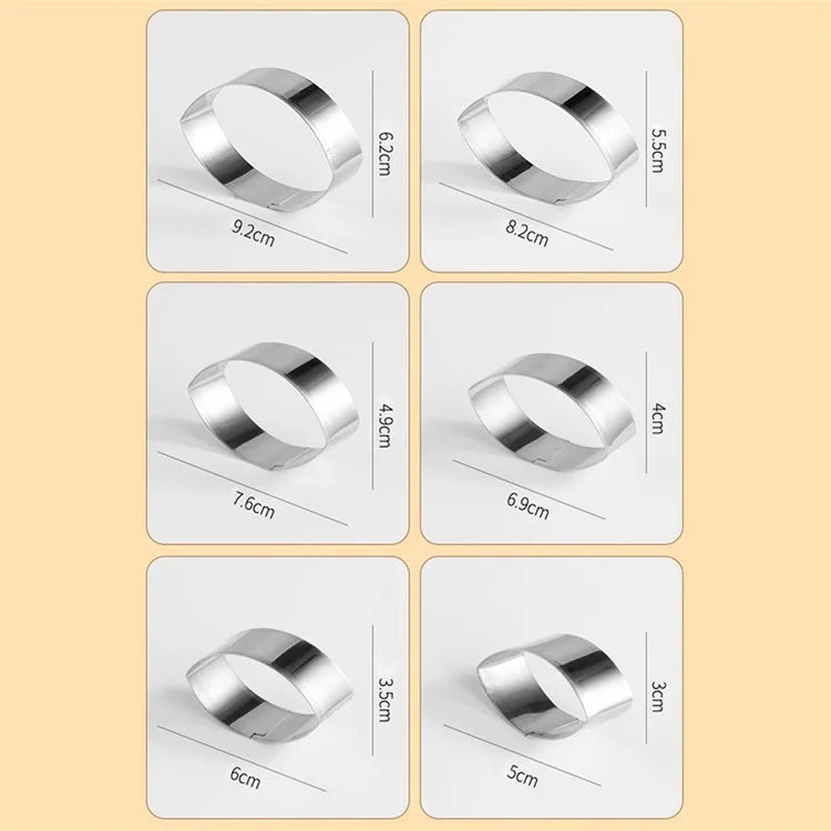 6Pcs / Set Rugby Fondant Cake Frame Cookie Cutters Biscuit Embosser Mold (BPA Free, No FDA)
