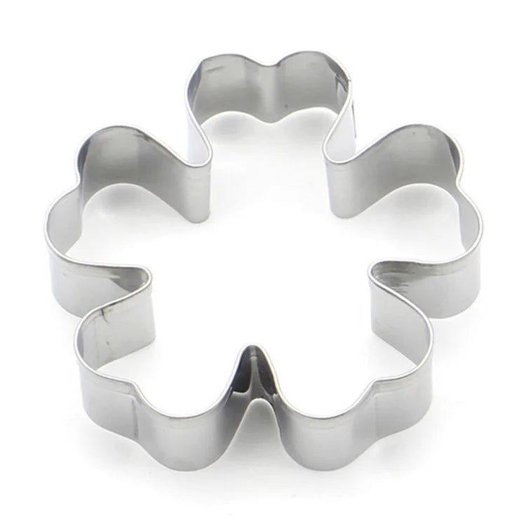 4Pcs Stainless Steel Flower Shape Cookie Cutter Set DIY Baking Mold (BPA Free, No FDA)