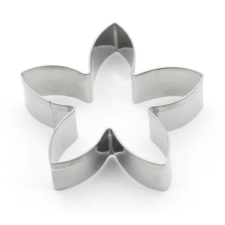 4Pcs Stainless Steel Flower Shape Cookie Cutter Set DIY Baking Mold (BPA Free, No FDA)