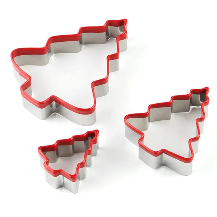 3Pcs / Set Cookie Cutter 430 Stainless Steel + PVC Sandwich Cutting Mold (BPA Free, No FDA)