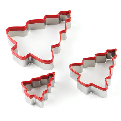 3Pcs / Set Cookie Cutter 430 Stainless Steel + PVC Sandwich Cutting Mold (BPA Free, No FDA)