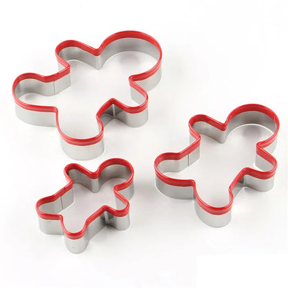 3Pcs / Set Cookie Cutter 430 Stainless Steel + PVC Sandwich Cutting Mold (BPA Free, No FDA)