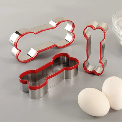 3Pcs / Set Cookie Cutter 430 Stainless Steel + PVC Sandwich Cutting Mold (BPA Free, No FDA)