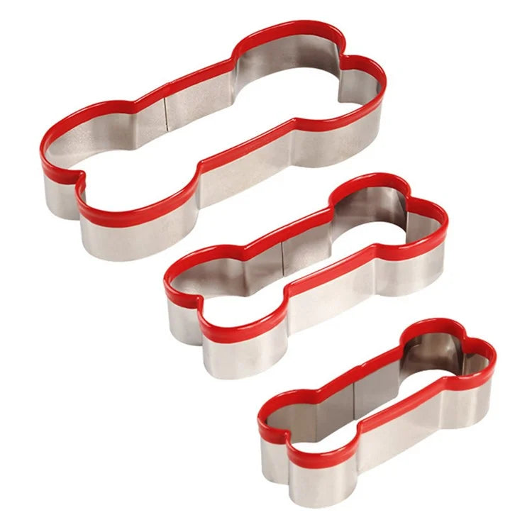 3Pcs / Set Cookie Cutter 430 Stainless Steel + PVC Sandwich Cutting Mold (BPA Free, No FDA)