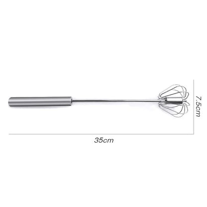 Semi-Automatic 430 Stainless Steel Egg Whisk Manual Press Mixer Egg Stirrer (BPA Free, No FDA)