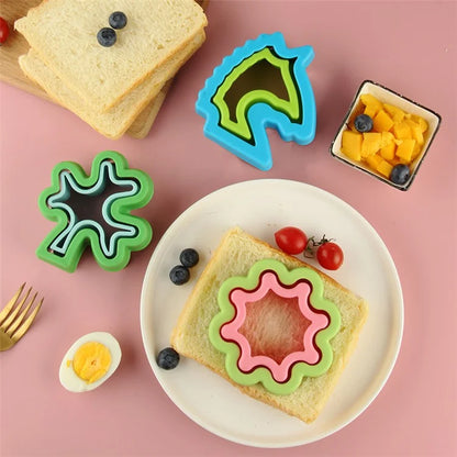 Sandwich Cutter for Kids Animal Flower Shape Biscuit Bread Baking Mold (BPA Free, No FDA)