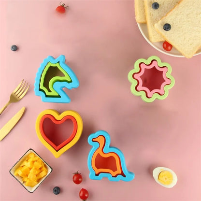 Sandwich Cutter for Kids Animal Flower Shape Biscuit Bread Baking Mold (BPA Free, No FDA)