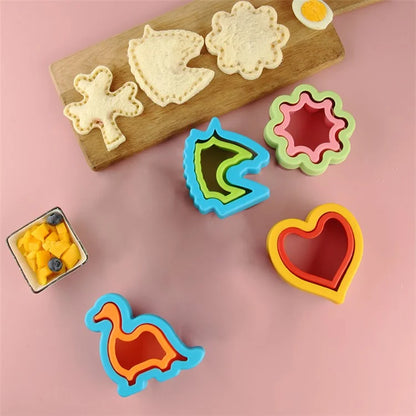 Sandwich Cutter for Kids Animal Flower Shape Biscuit Bread Baking Mold (BPA Free, No FDA)