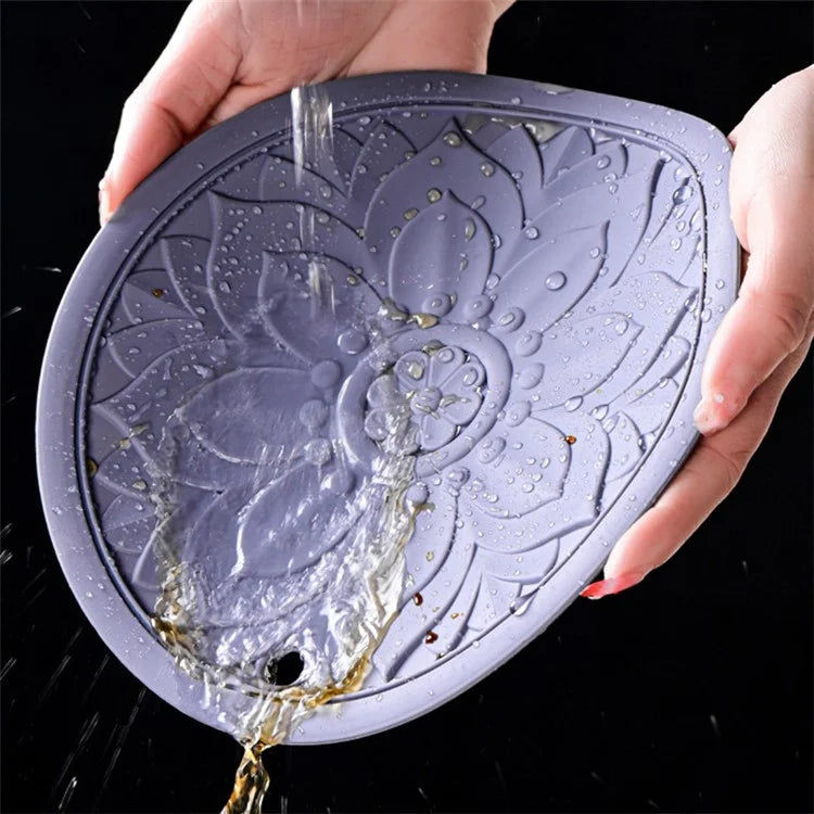 3Pcs 20*20cm Heat Insulation Placemat Chinese Hollow Carving Cup Mat Silicone Coaster