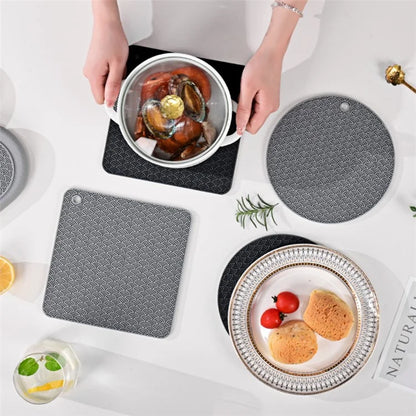 Square Silicone Bowl Dish Heat Insulation Pad Dining Table Protection Mat