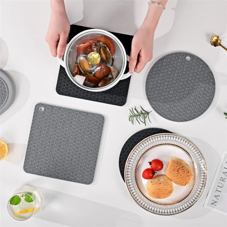 Square Silicone Bowl Dish Heat Insulation Pad Dining Table Protection Mat