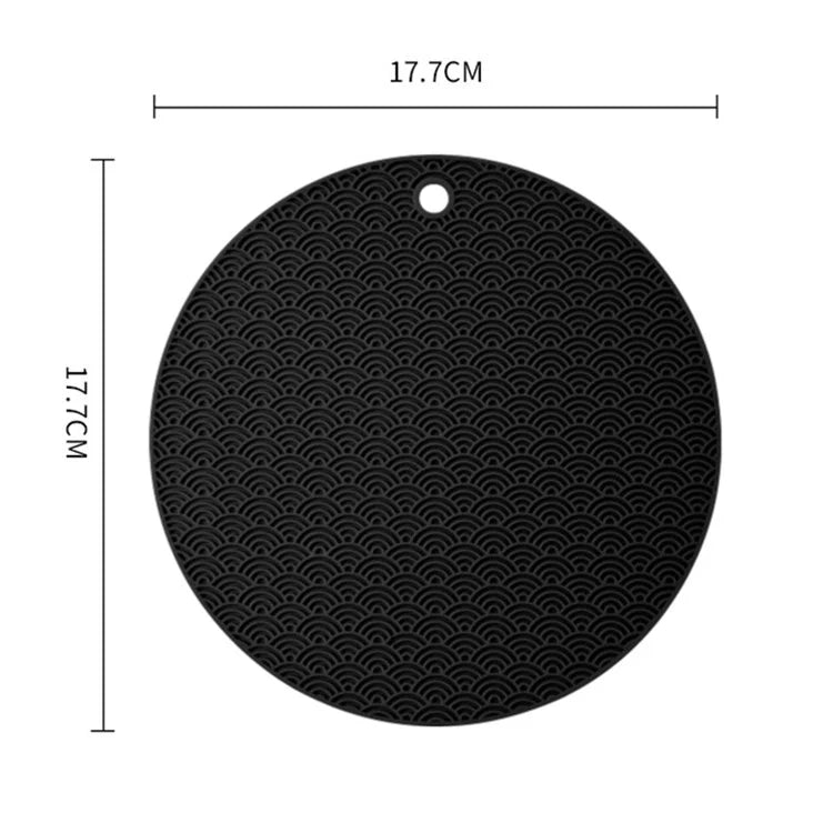 Round Silicone Anti-scalding Bowl Dish Pad Dining Table Protection Mat